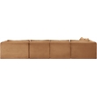 Meridian Furniture 5-Piece Saddle Corduroy Performance Fabric Modular Sectional