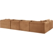 Meridian Furniture 5-Piece Saddle Corduroy Performance Fabric Modular Sectional