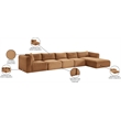 Meridian Furniture 5-Piece Saddle Corduroy Performance Fabric Modular Sectional