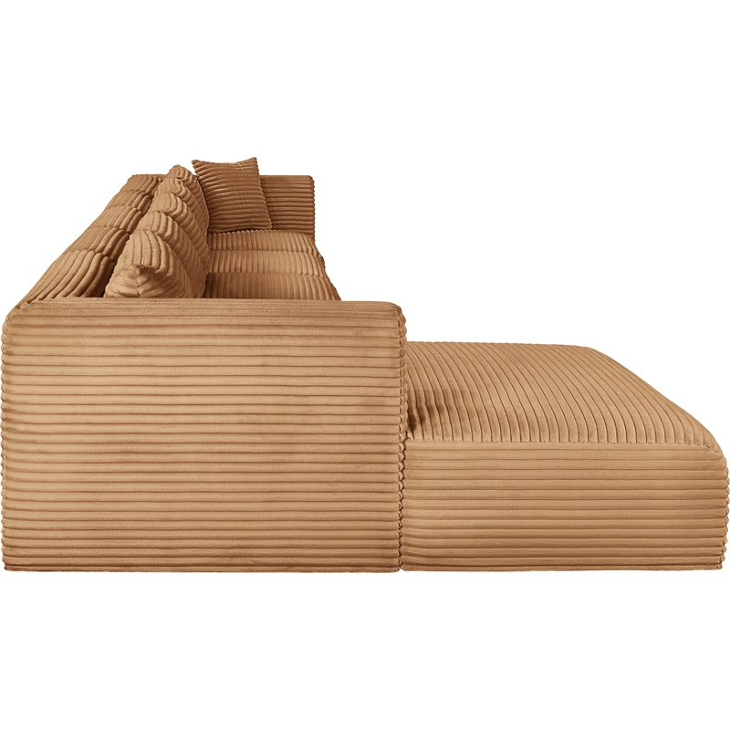 Meridian Furniture 5-Piece Saddle Corduroy Performance Fabric Modular Sectional