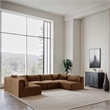 Meridian Furniture 6-Piece Saddle Corduroy Performance Fabric Modular Sectional