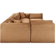 Meridian Furniture 6-Piece Saddle Corduroy Performance Fabric Modular Sectional