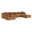 Meridian Furniture 6-Piece Saddle Corduroy Performance Fabric Modular Sectional