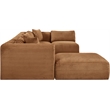 Meridian Furniture 6-Piece Saddle Corduroy Performance Fabric Modular Sectional