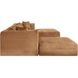 Meridian Furniture 6-Piece Saddle Corduroy Performance Fabric Modular Sectional