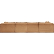 Meridian Furniture 6-Piece Saddle Corduroy Performance Fabric Modular Sectional