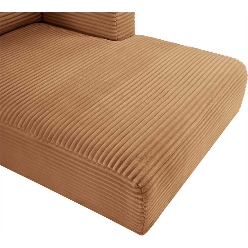 Meridian Furniture 6-Piece Saddle Corduroy Performance Fabric Modular Sectional