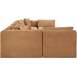 Meridian Furniture 7-Piece Saddle Corduroy Performance Fabric Modular Sectional