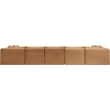 Meridian Furniture 7-Piece Saddle Corduroy Performance Fabric Modular Sectional