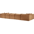 Meridian Furniture 7-Piece Saddle Corduroy Performance Fabric Modular Sectional