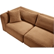 Meridian Furniture 7-Piece Saddle Corduroy Performance Fabric Modular Sectional