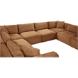 Meridian Furniture 8-Piece Saddle Corduroy Performance Fabric Modular Sectional