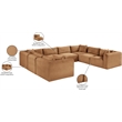 Meridian Furniture 8-Piece Saddle Corduroy Performance Fabric Modular Sectional