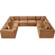 Meridian Furniture 8-Piece Saddle Corduroy Performance Fabric Modular Sectional