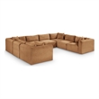 Meridian Furniture 8-Piece Saddle Corduroy Performance Fabric Modular Sectional