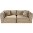 Meridian Furniture 2-Piece Taupe Corduroy Performance Fabric Modular Sofa