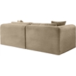 Meridian Furniture 2-Piece Taupe Corduroy Performance Fabric Modular Sofa