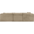 Meridian Furniture 3-Piece Taupe Corduroy Performance Fabric Modular Sectional