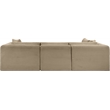 Meridian Furniture 4-Piece Taupe Corduroy Performance Fabric Modular Sectional