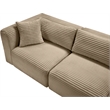 Meridian Furniture 4-Piece Taupe Corduroy Performance Fabric Modular Sectional