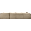 Meridian Furniture 4-Piece Taupe Corduroy Performance Fabric Modular Sectional