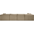 Meridian Furniture 5-Piece Taupe Corduroy Performance Fabric Modular Sectional