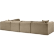 Meridian Furniture 5-Piece Taupe Corduroy Performance Fabric Modular Sectional