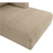 Meridian Furniture 5-Piece Taupe Corduroy Performance Fabric Modular Sectional