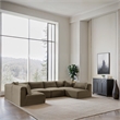 Meridian Furniture 6-Piece Taupe Corduroy Performance Fabric Modular Sectional