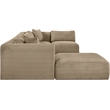 Meridian Furniture 6-Piece Taupe Corduroy Performance Fabric Modular Sectional