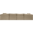 Meridian Furniture 6-Piece Taupe Corduroy Performance Fabric Modular Sectional