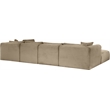 Meridian Furniture 6-Piece Taupe Corduroy Performance Fabric Modular Sectional