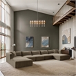 Meridian Furniture 6-Piece Taupe Corduroy Performance Fabric Modular Sectional