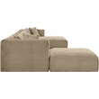 Meridian Furniture 6-Piece Taupe Corduroy Performance Fabric Modular Sectional