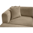 Meridian Furniture 6-Piece Taupe Corduroy Performance Fabric Modular Sectional