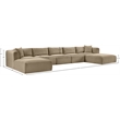 Meridian Furniture 7-Piece Taupe Corduroy Performance Fabric Modular Sectional