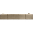 Meridian Furniture 7-Piece Taupe Corduroy Performance Fabric Modular Sectional