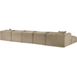 Meridian Furniture 7-Piece Taupe Corduroy Performance Fabric Modular Sectional