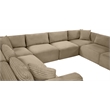 Meridian Furniture 8-Piece Taupe Corduroy Performance Fabric Modular Sectional