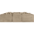 Meridian Furniture 8-Piece Taupe Corduroy Performance Fabric Modular Sectional