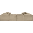 Meridian Furniture 8-Piece Taupe Corduroy Performance Fabric Modular Sectional
