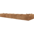 Meridian Furniture 8-Piece Saddle Corduroy Performance Fabric Modular Sectional