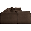 Meridian Furniture 9-Piece Brown Corduroy Performance Fabric Modular Sectional