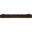 Meridian Furniture 9-Piece Brown Corduroy Performance Fabric Modular Sectional