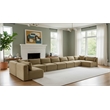 Meridian Furniture 9-Piece Camel Corduroy Performance Fabric Modular Sectional