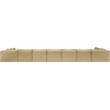 Meridian Furniture 9-Piece Camel Corduroy Performance Fabric Modular Sectional