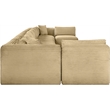 Meridian Furniture 9-Piece Camel Corduroy Performance Fabric Modular Sectional