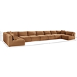 Meridian Furniture 9-Piece Saddle Corduroy Performance Fabric Modular Sectional