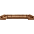 Meridian Furniture 9-Piece Saddle Corduroy Performance Fabric Modular Sectional