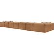 Meridian Furniture 9-Piece Saddle Corduroy Performance Fabric Modular Sectional